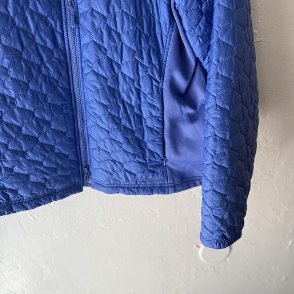 LL Bean Jacket Womens Large Blue Quilted Performance Fleece Lined Lightweight - Picture 3 of 8